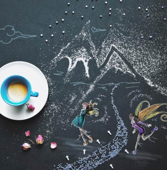خلاقیت جالب هنری در زمان  نوشیدن قهوه توسط سینزیا بولونیزی